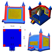 inflatable bouncer slide combo